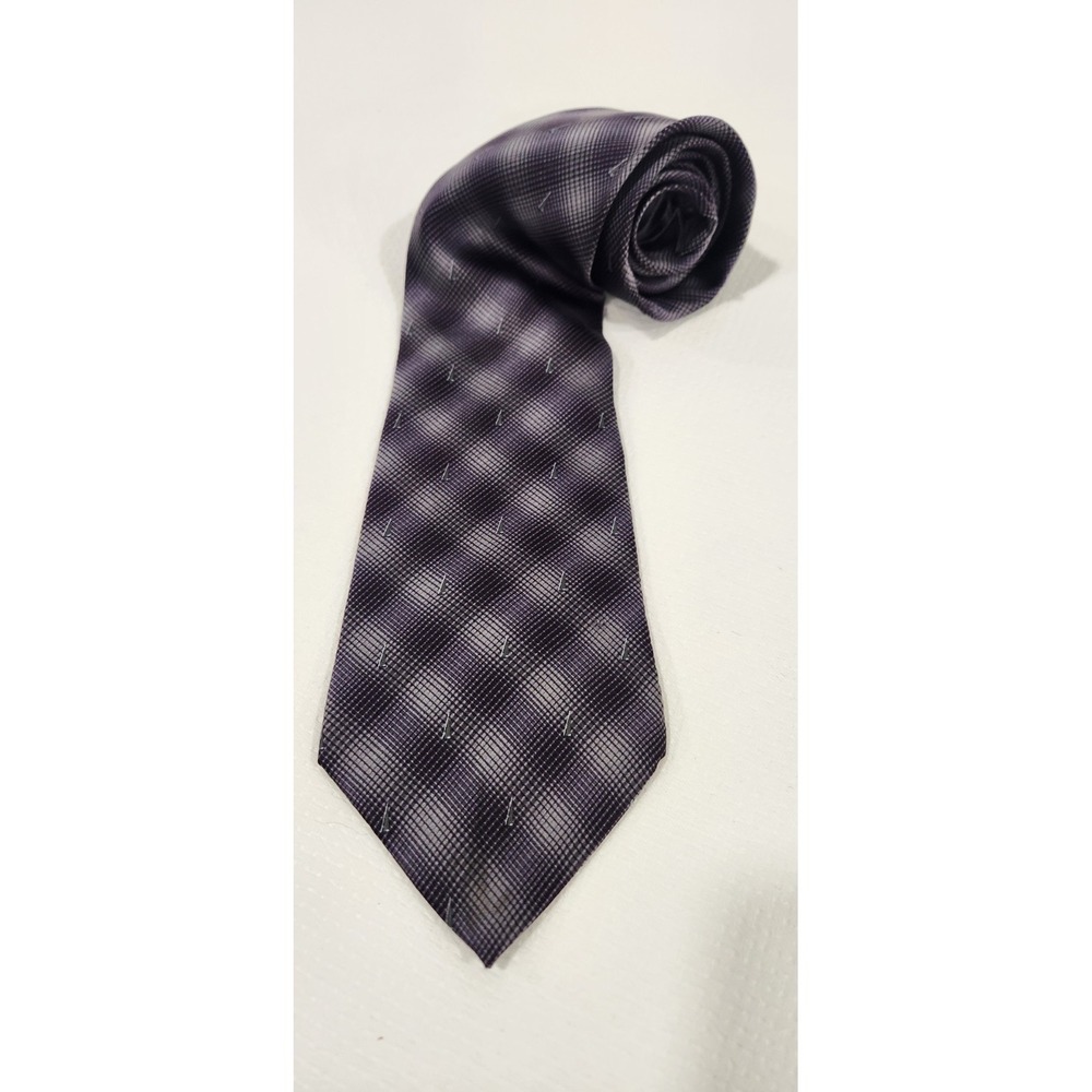 BILL BLASS‎ Sailboat Prints Men's Tie Graish Purplish Silk Necktie